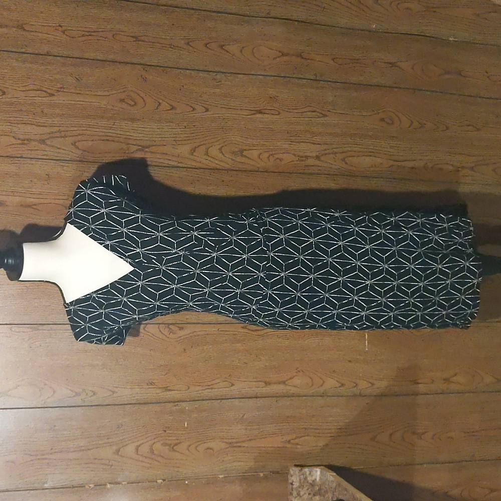BOGO Ava & Viv 3x Geo Print Faux Wrap Dress